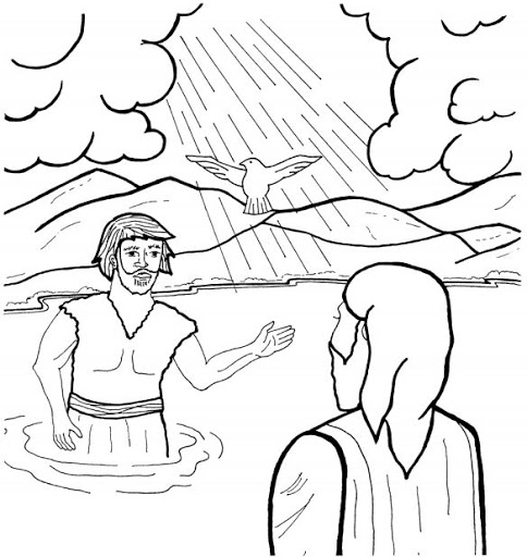 Juan bautiza a Jesús