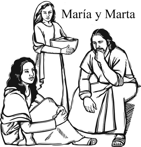 Jesús visita a Marta y a María